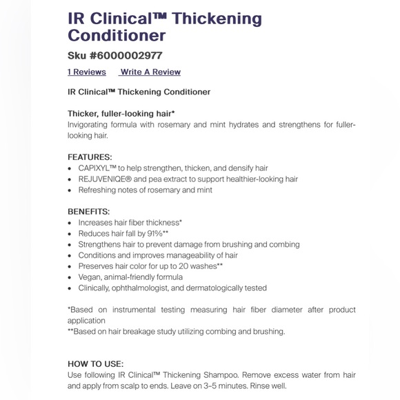 MONAT IR Clinical Thickening Shampoo and Conditioner - Picture 3 of 3